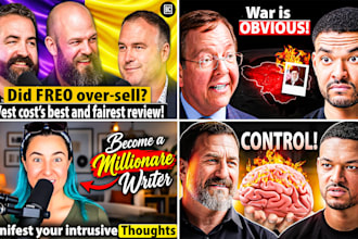do viral youtube podcast and talk show thumbanils in 3 hours