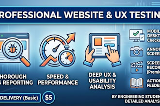 perform manual QA and usability testing for your website