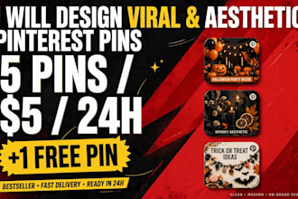 design viral aesthetic pinterest pins for etsy shop