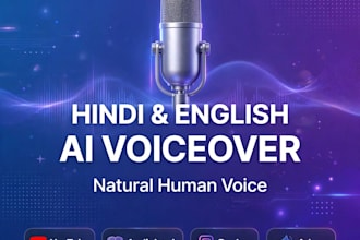 do energetic hindi ai voice over for ads youtube reels