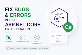 fix bugs and errors in your asp net core csharp application