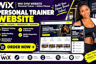 design wix gym website personal trainer online fitness website