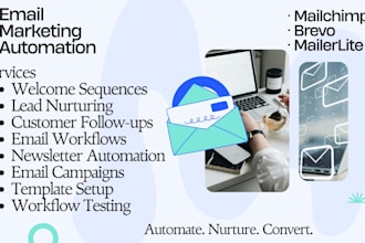 set up email workflows, automations