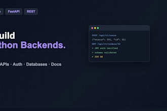 build django and fastapi python backend apis and rest apis