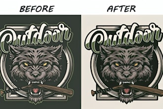 do manual vector tracing, logo vector redraw and recreate vector file