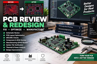 review, redesign and optimize your pcb layout and schematic