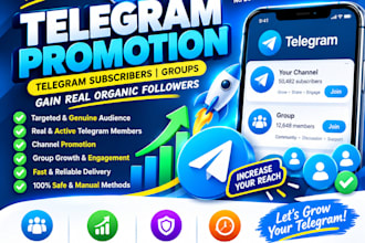 do telegram promotion telegram subscribers group and gain real organic followers
