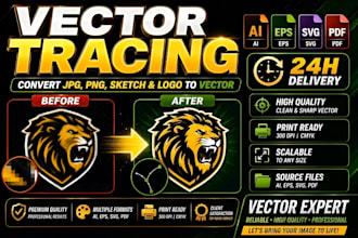 vector tracing, convert image to vector file, vector logo, vectorize image