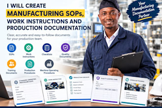 create manufacturing sops, work instructions and production documentation