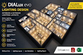 design lighting in dialux evo with calculations and reports