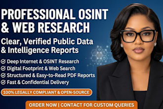 conduct deep osint online investigation and web research