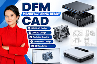 do 3d cad design with cad drawings product renderings 3d product models dfm cad