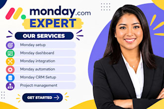 be your expert for monday com, monday CRM, monday workflows automations