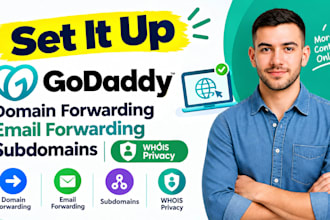 setup domain forwarding email forwarding subdomains on godaddy whois privacy
