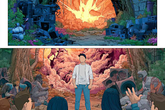 draw your comic manga page, manga comic art