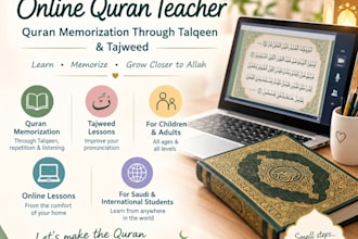 teach you quran memorization through talqeen and tajweed