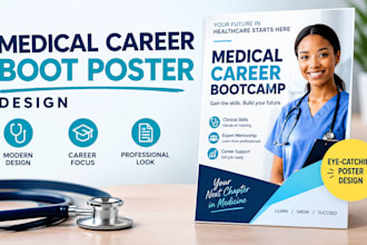 design a medical career bootcamp poster