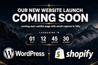 design modern landing page, coming soon waitlist page with email capture in 24hr