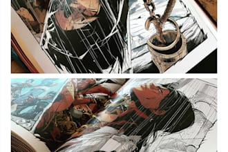 draw your comic manga page, manga comic art