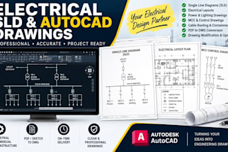 create electrical single line diagrams and autocad drawings