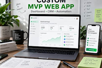 build a custom mvp web app dashboard CRM or business tool
