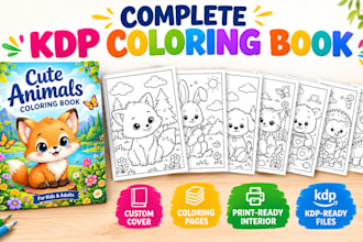 design KDP colouring book covers and interiors