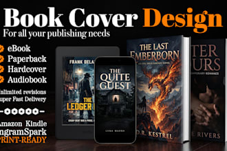 design a KDP print ready book cover with 3d mockup