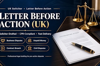 draft a powerful UK letter before action as a licensed solicitor