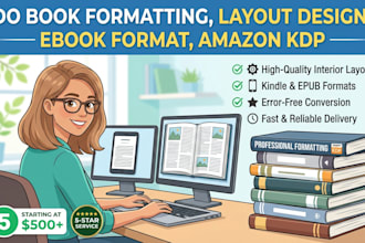 do book formatting, layout design, ebook promotion, amazon book kdp