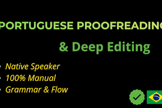 proofread and edit your portuguese text professionally