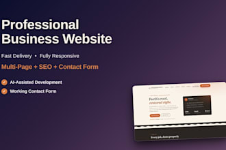 build a professional multi page business website with SEO and contact form