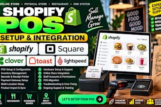 shopify pos setup restaurant retail pos square pos clover toast lightspeed pos