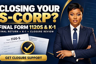 prepare final form schedule k1 and s corporation closure filing
