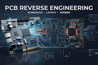 do pcb reverse engineering,recreate schematic and pcb layout