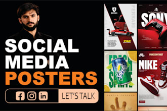 design social media posters, ads, banners