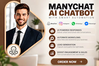 create manychat ai chatbot with smart automation