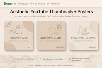 design aesthetic instagram posts posters and thumbnails