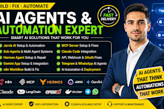 build fix jarvis ai sub agents hermes agent gemini app setup n8n mcp claude code
