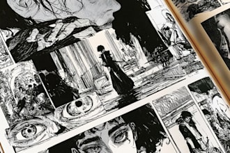 draw a unique comic book page or manga page