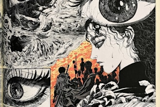draw a unique comic book page or manga page