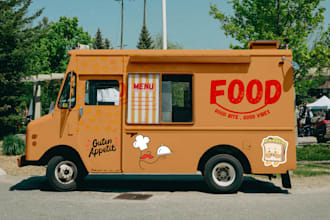 design a complete food truck and restaurant brand identity