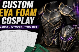 design custom eva foam cosplay armor, patterns and templates