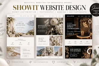 design showit website showit customization photography website 360 photobooth