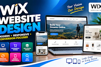 design wix website, wix redesign, wix studio website or redesign, wix seo