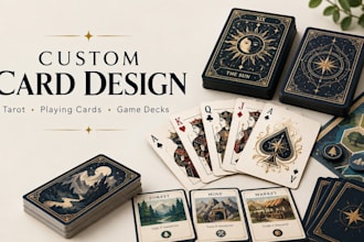 design custom playing cards, tarot cards and game decks