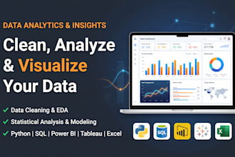 perform, data analysis and modeling, and data visualization