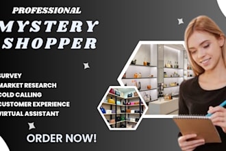 mystery shopper phone cold calling pricing market research secret cold calls
