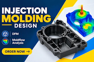 design precise injection molded parts with dfm and moldflow analysis