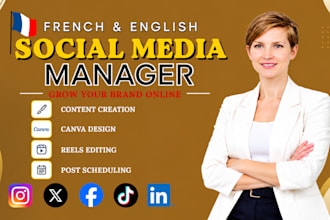 manage your french social media, create content and grow your brand