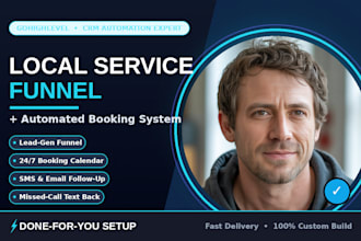 build a gohighlevel local service funnel with booking automation